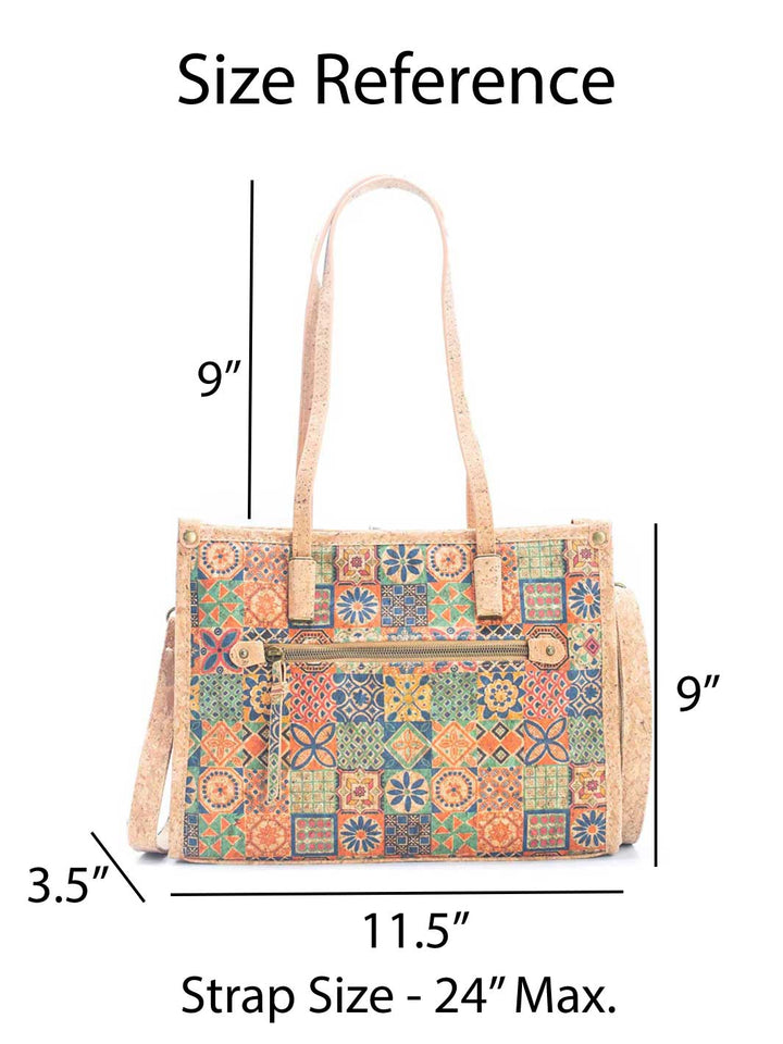 Natural Cork Women's Tote Bag with Shoulder Strap