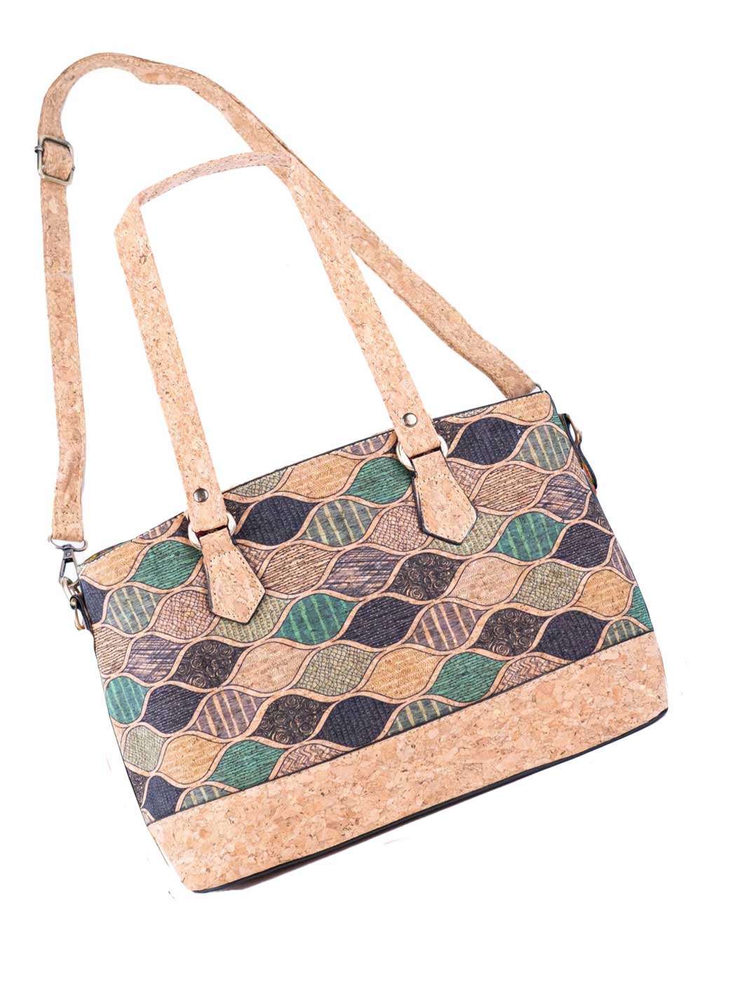 Natural Portuguese Cork Vintage Style Handbag