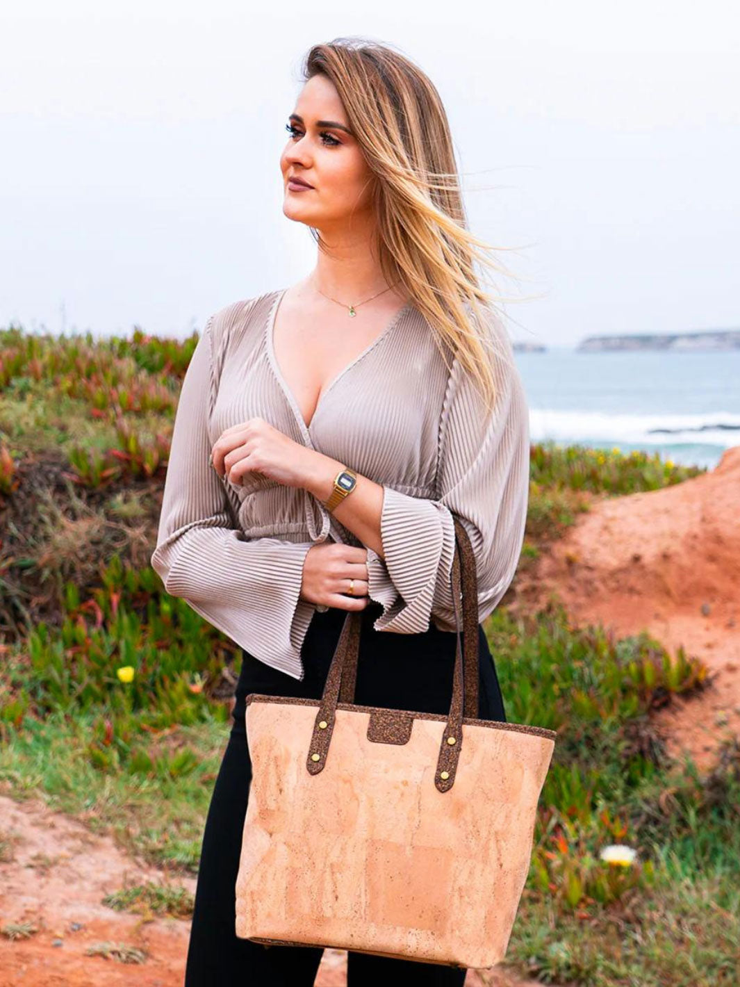 Natural Portuguese Cork Women's Tote Bag