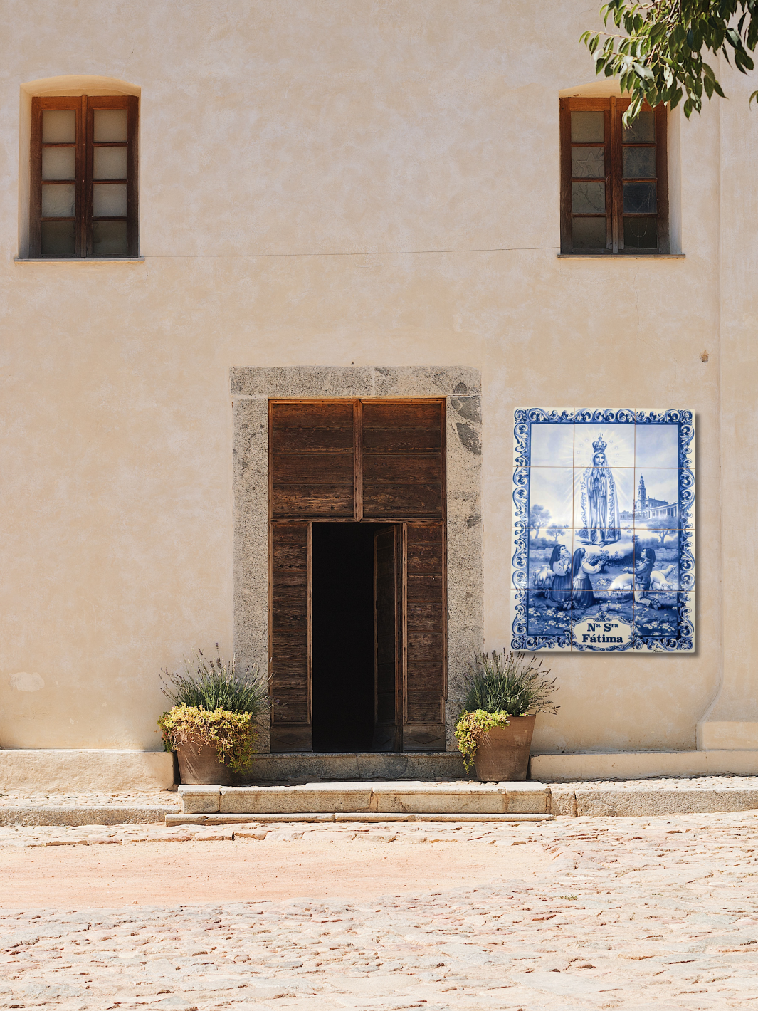 Our Lady of Fatima Ceramic Tile Wall Panel – 12 Portuguese Tiles Mural