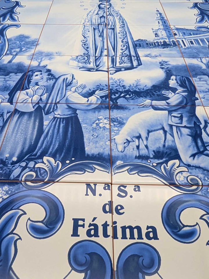 Our Lady of Fatima Ceramic Tile Wall Panel – 24 Portuguese Tiles Mural