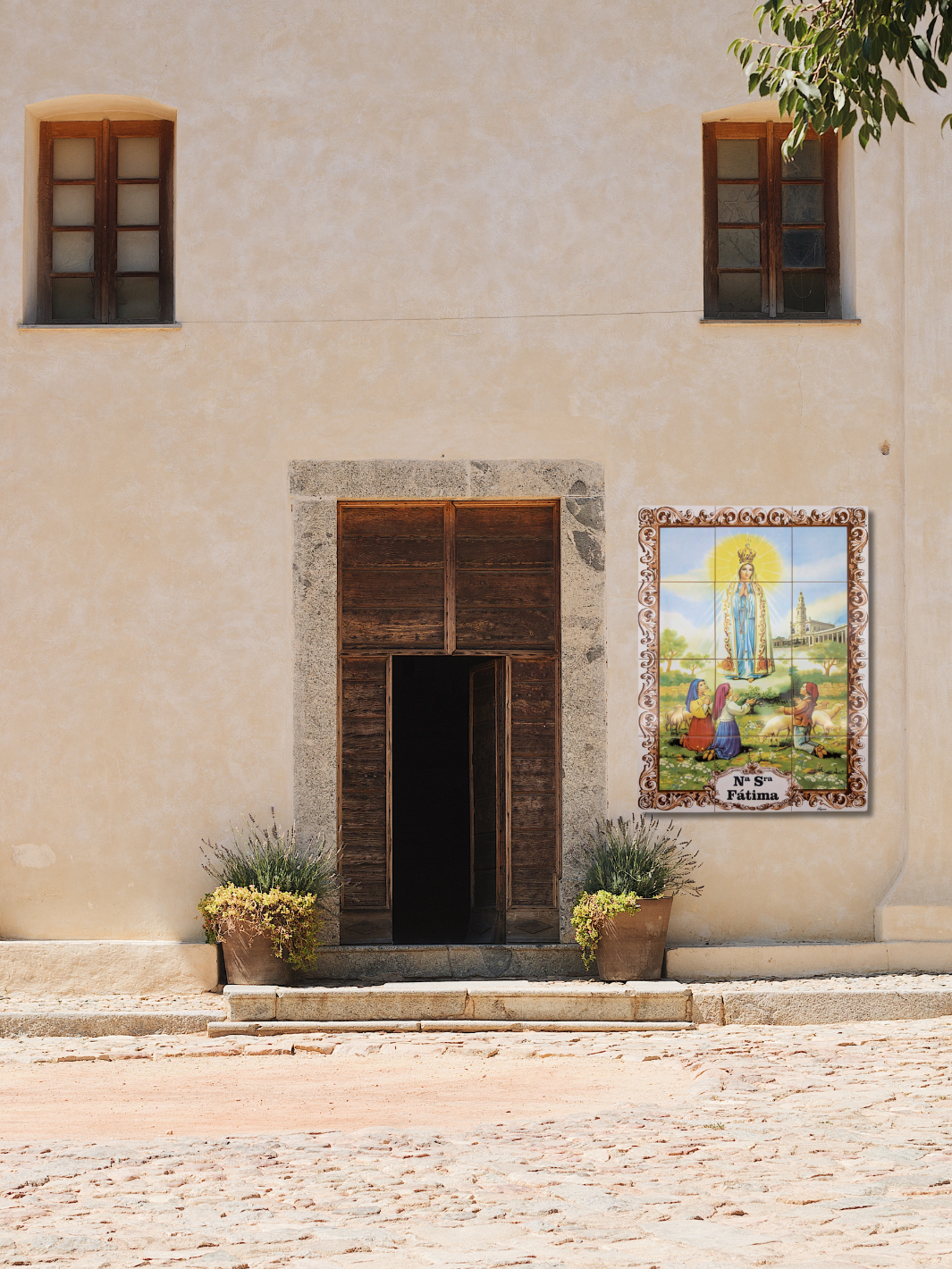 Our Lady of Fatima Ceramic Tile Wall Panel – 12 Portuguese Tiles Mural