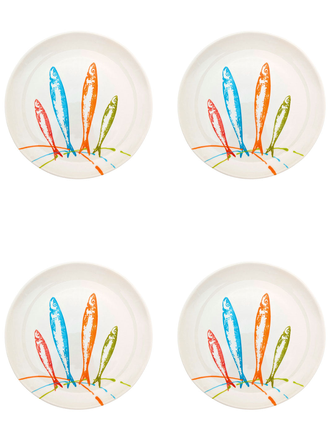 Portuguese Pottery Ceramic Dinner Plate - POP Sardines