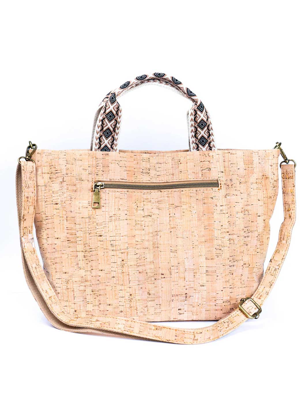 Portuguese Cork Women's Tote Bag with Floral Desing