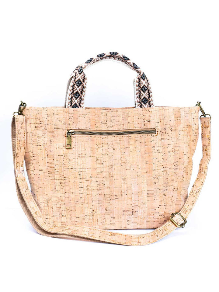 Portuguese Cork Women's Tote Bag with Floral Desing