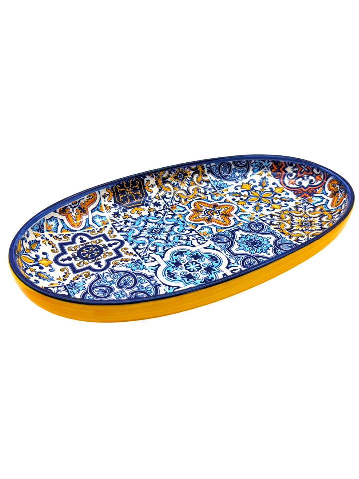 Portuguese Pottery Alcobaça Ceramic Decorative Serving Oval Platter