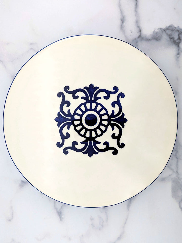 Portuguese Pottery Ceramic Cake Stand - Tradition