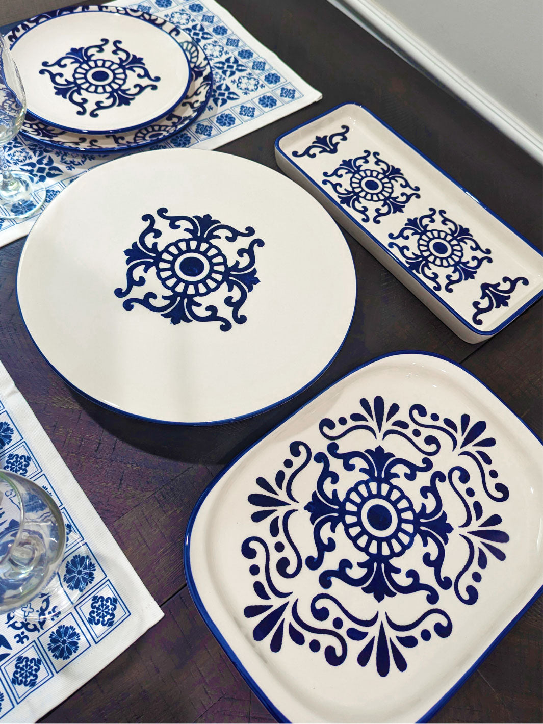 Portuguese Pottery Ceramic Cake Stand - Tradition