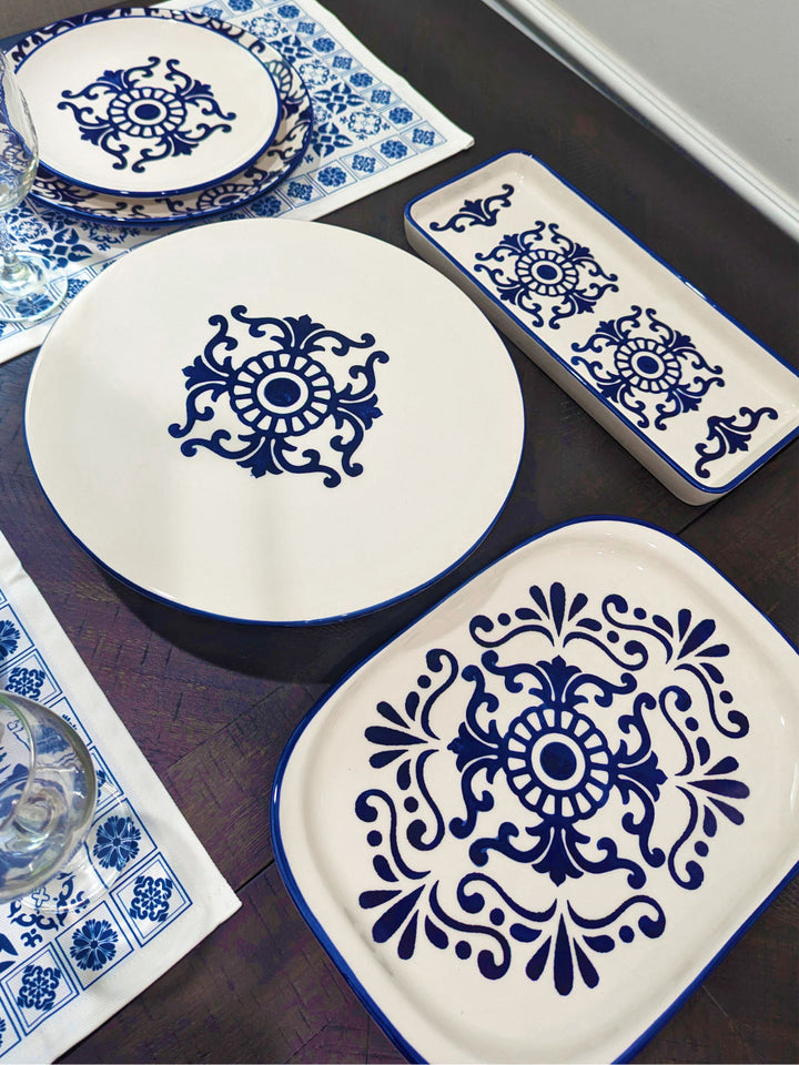Portuguese Pottery Ceramic Cake Stand - Tradition