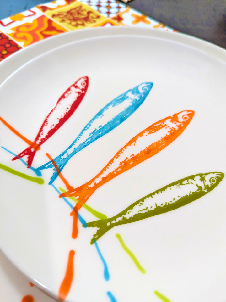 Portuguese Pottery Ceramic Dessert Plate - POP Sardines