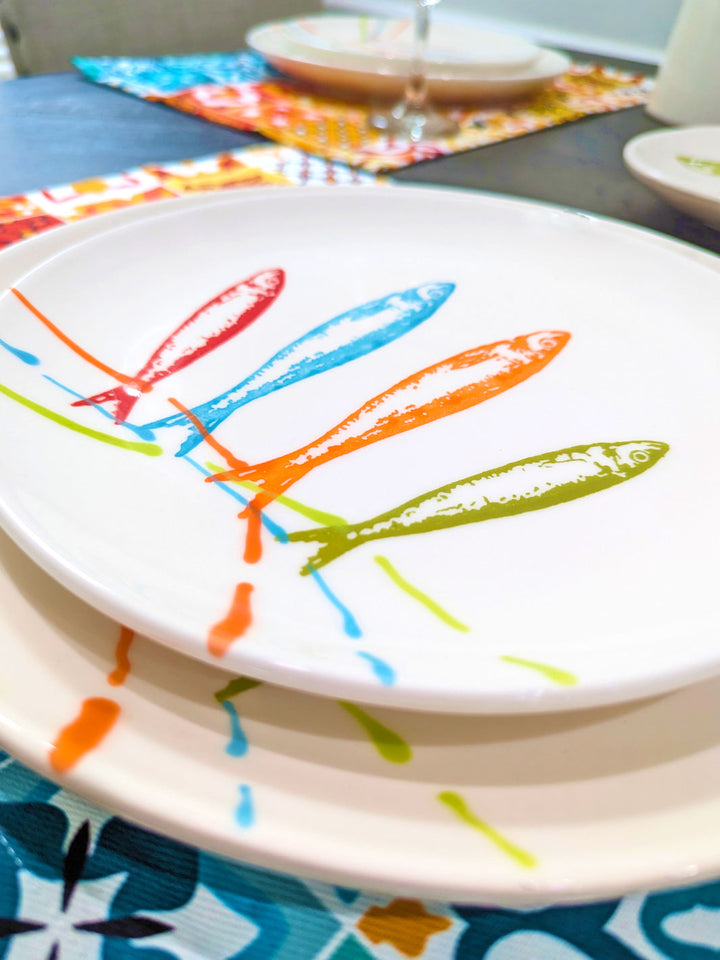 Portuguese Pottery Ceramic Dessert Plate - POP Sardines