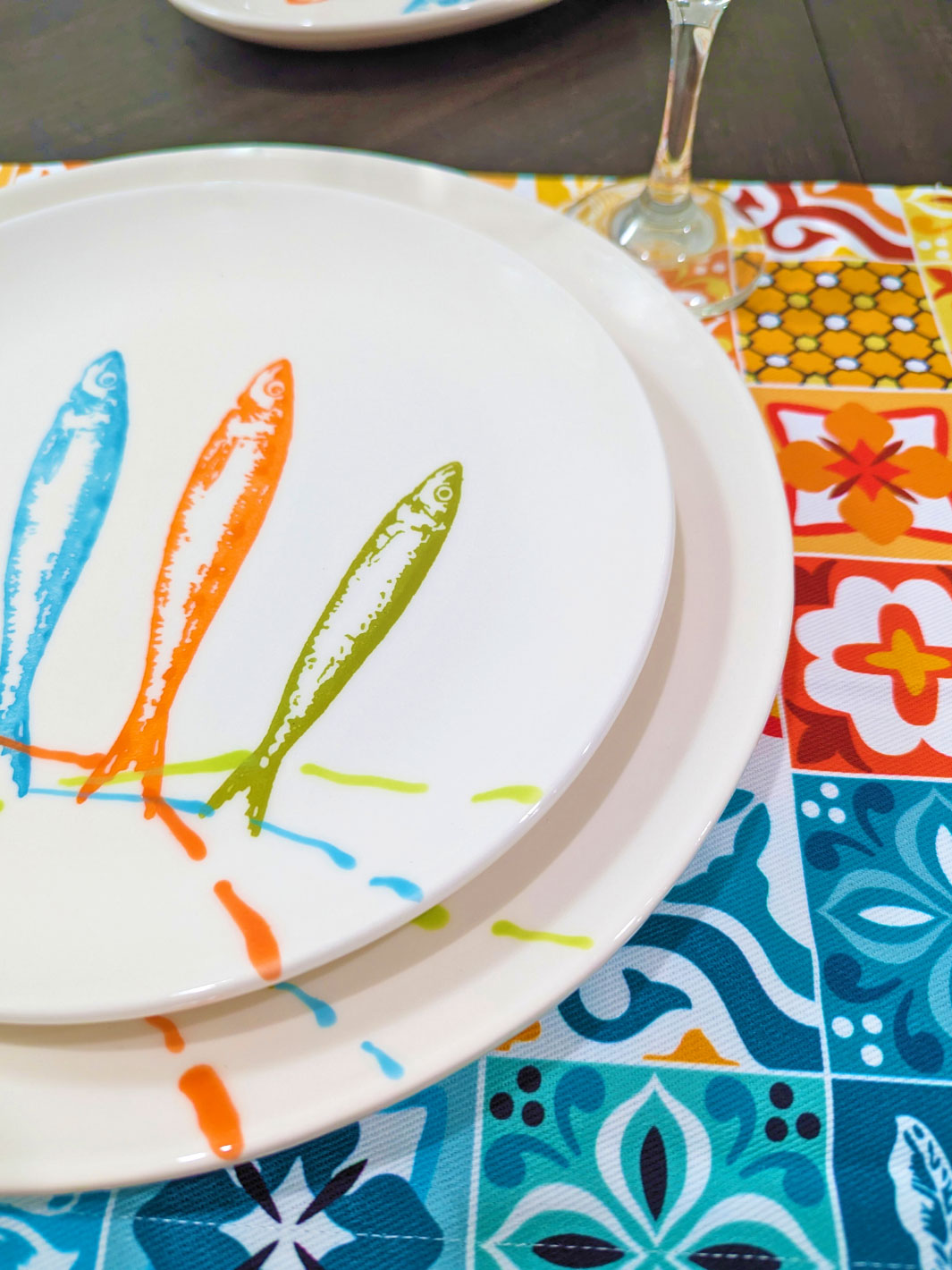 Portuguese Pottery Ceramic Dessert Plate - POP Sardines