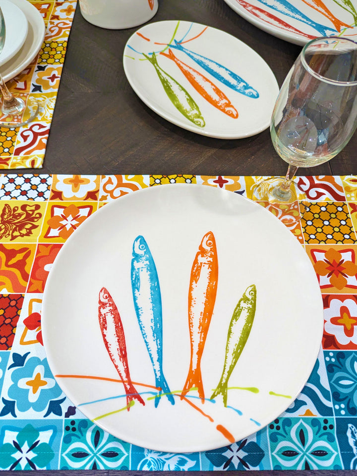 Portuguese Pottery Ceramic Dinner Plate - POP Sardines