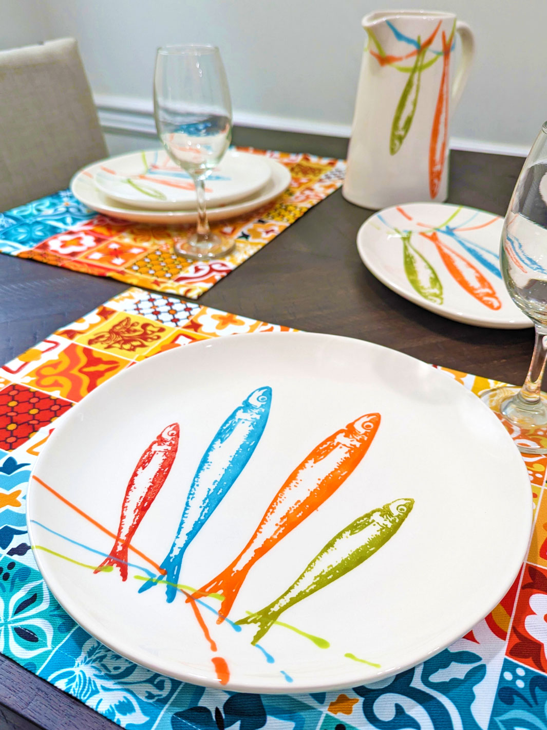 Portuguese Pottery Ceramic Dinner Plate - POP Sardines