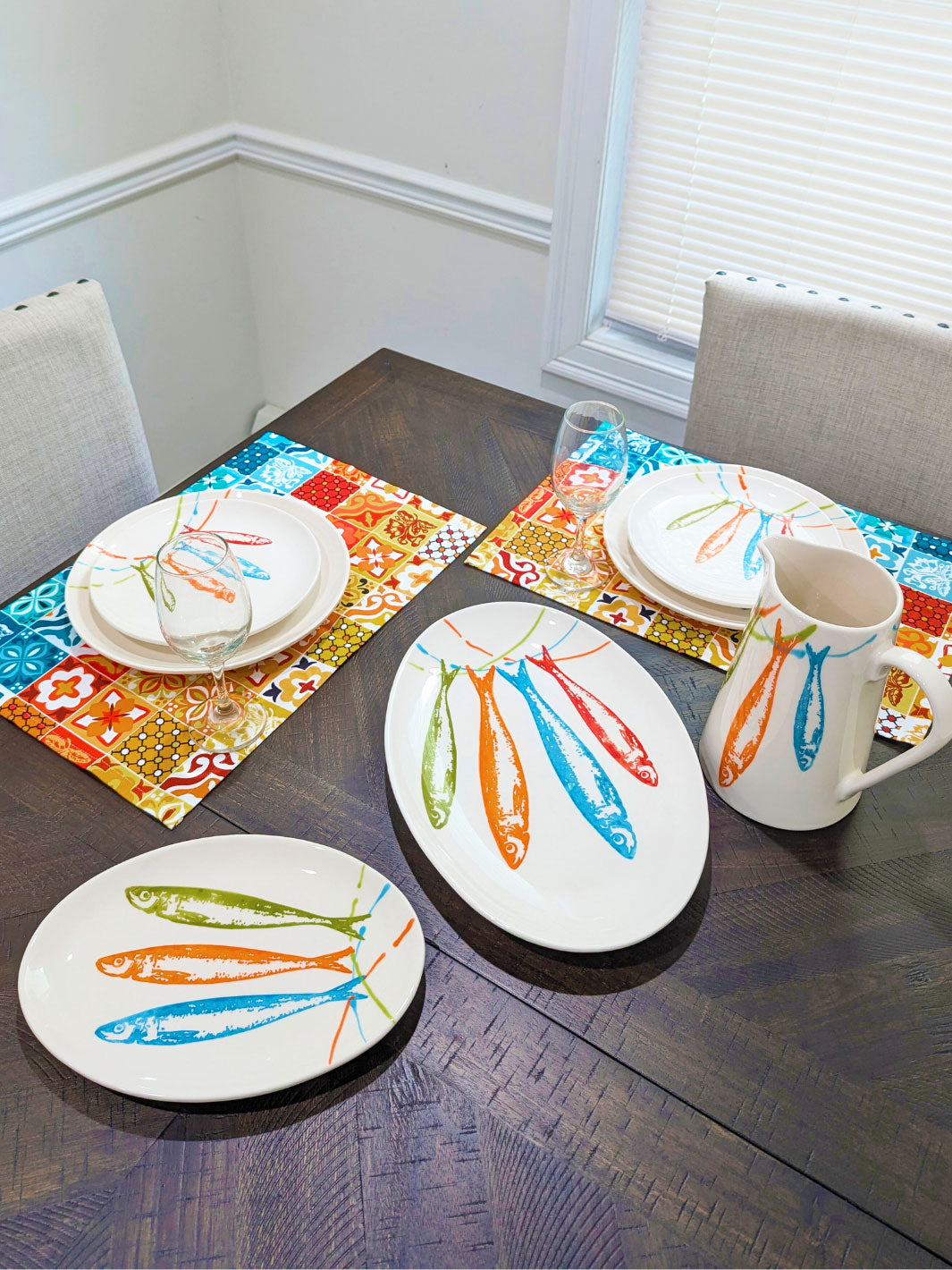 Portuguese Pottery Ceramic Dinner Plate - POP Sardines