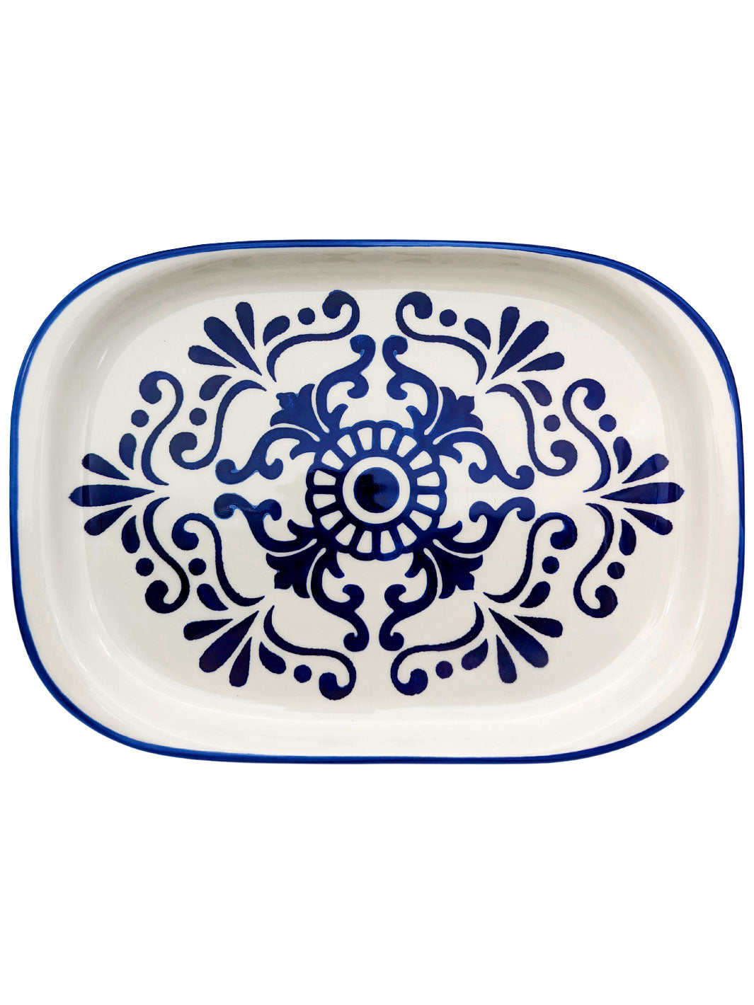 Portuguese Pottery Ceramic Large Oval Serving Platter - Tradition