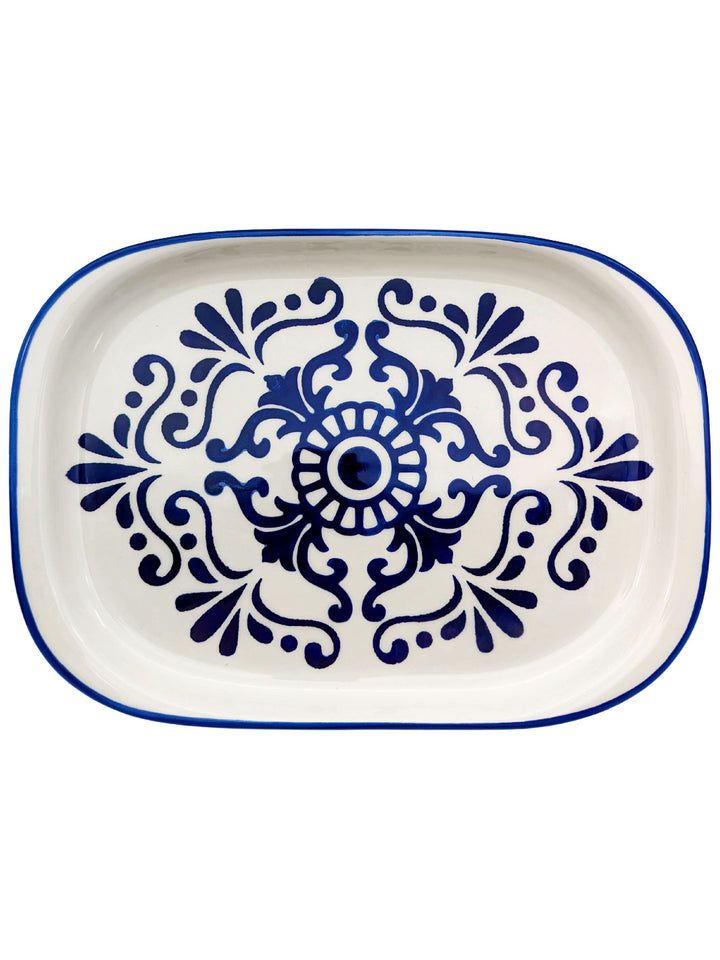 Portuguese Pottery Ceramic Large Oval Serving Platter - Tradition