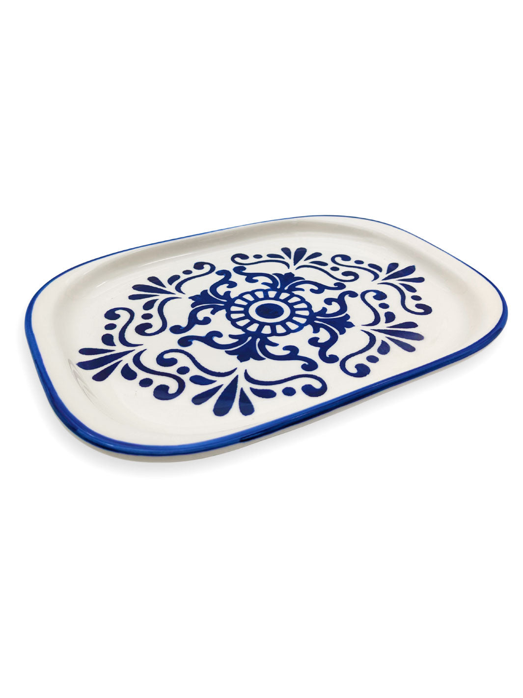 Portuguese Pottery Ceramic Large Oval Serving Platter - Tradition