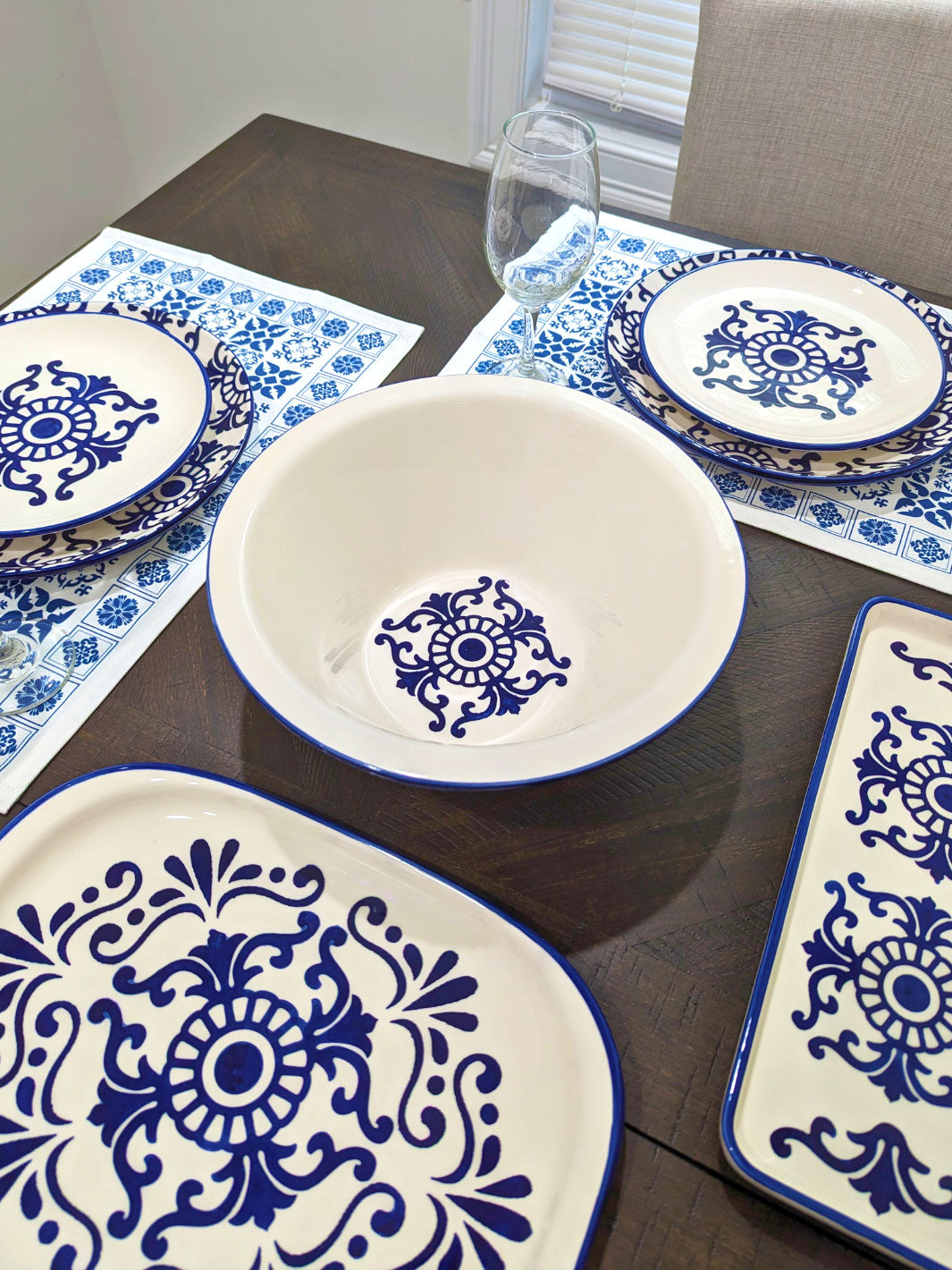 Portuguese Pottery Ceramic Large Salad Serving Bowl - Tradition