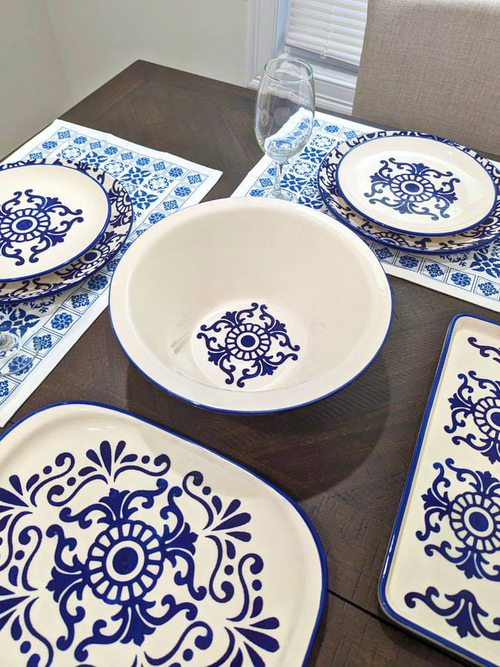 Portuguese Pottery Ceramic Large Salad Serving Bowl - Tradition