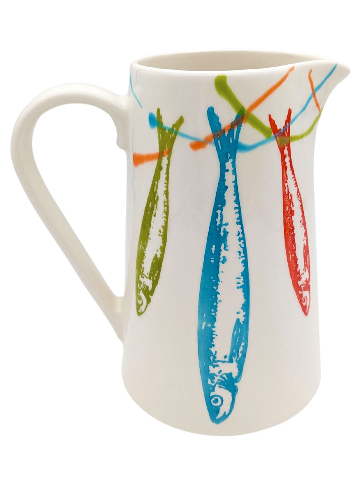 Portuguese Pottery Ceramic Pitcher - POP Sardines