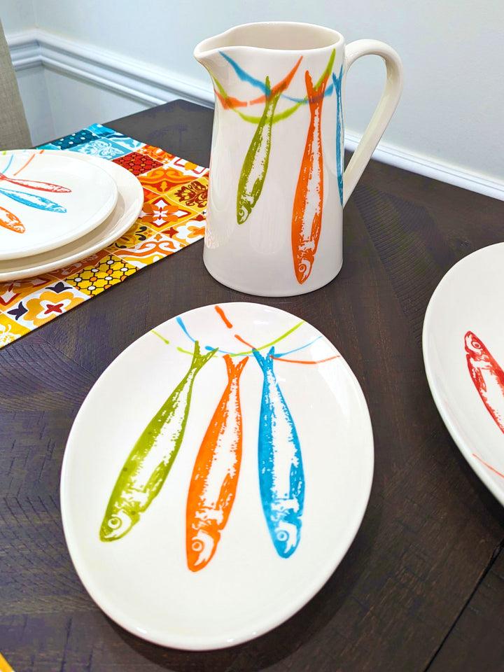 Portuguese Pottery Ceramic Pitcher - POP Sardines