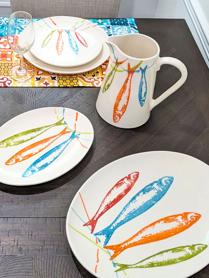 Portuguese Pottery Ceramic Pitcher - POP Sardines