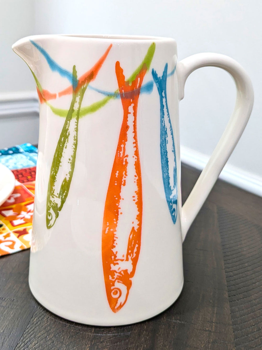 Portuguese Pottery Ceramic Pitcher - POP Sardines