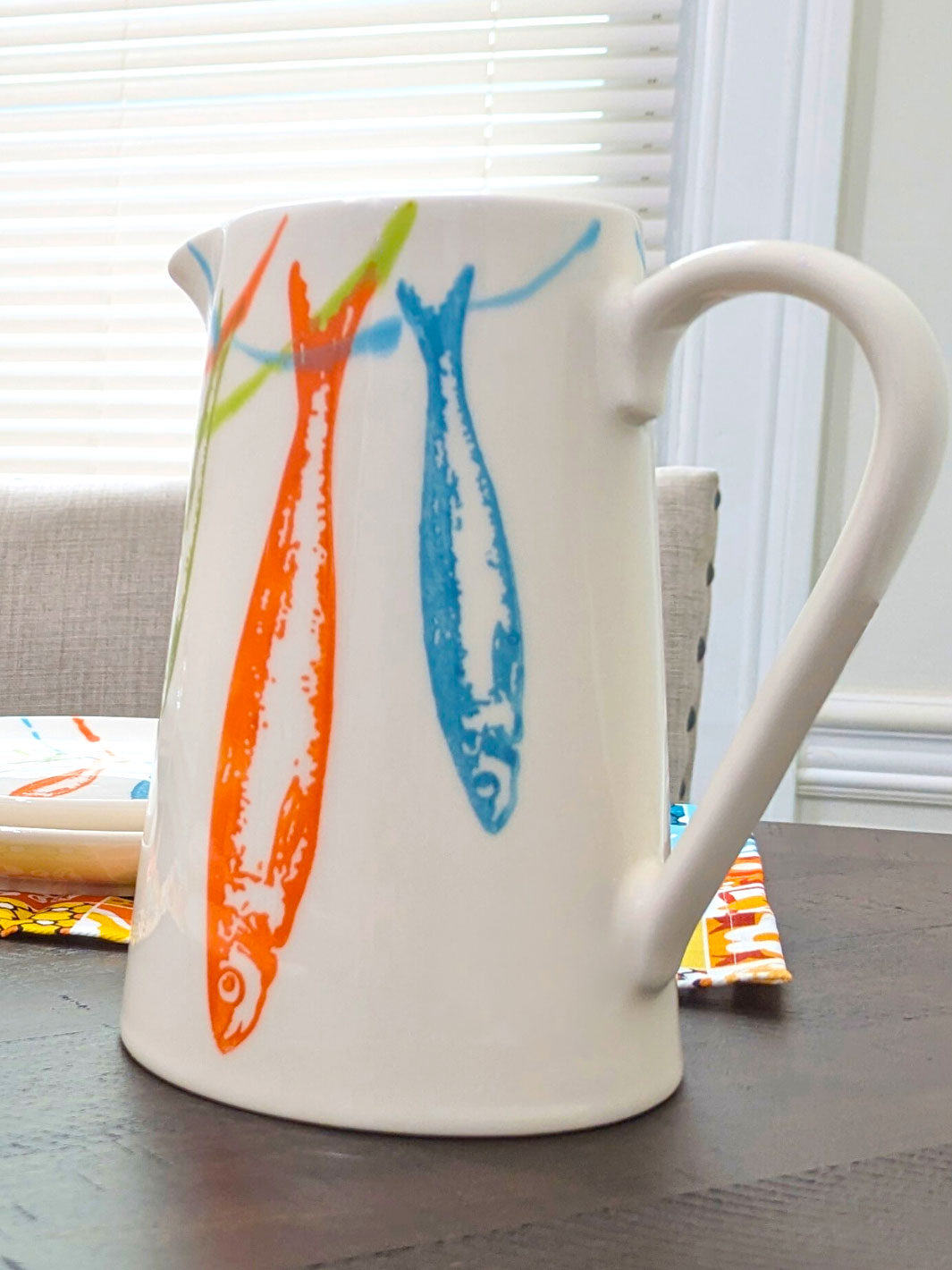 Portuguese Pottery Ceramic Pitcher - POP Sardines