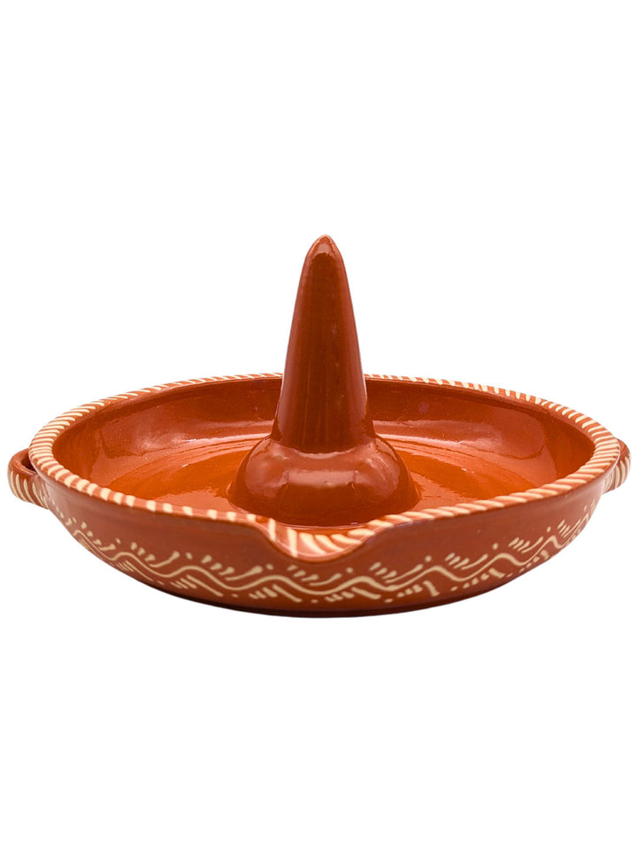 Portuguese Pottery Glazed Terracotta Clay Chicken Roaster