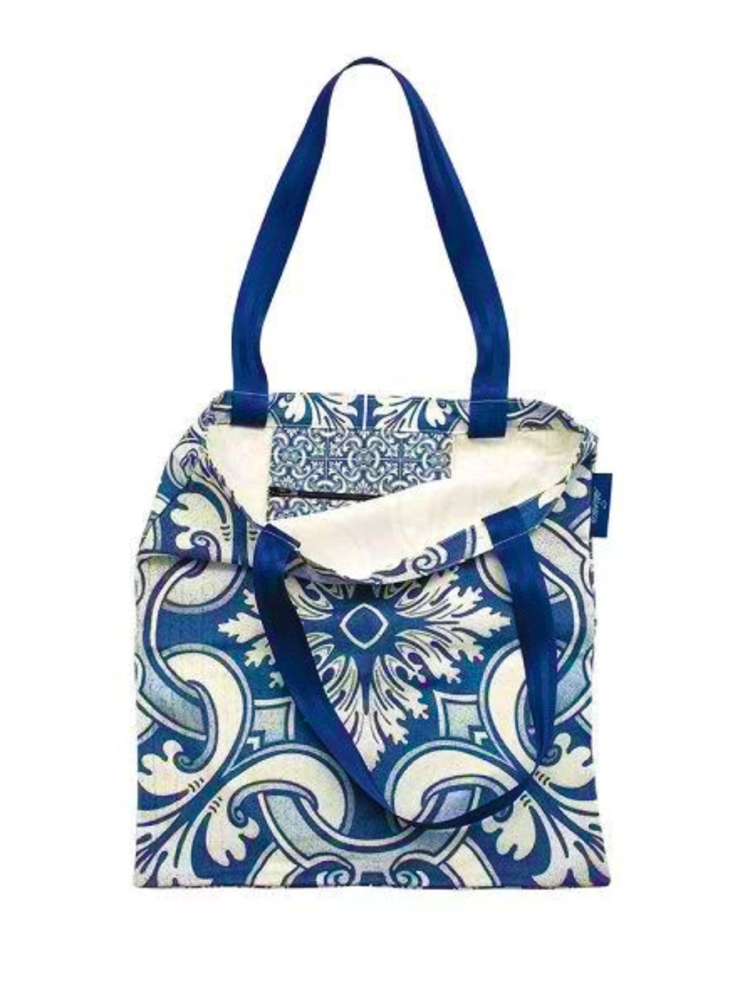 Portuguese Tiles Pattern Cotton Shopping Bag
