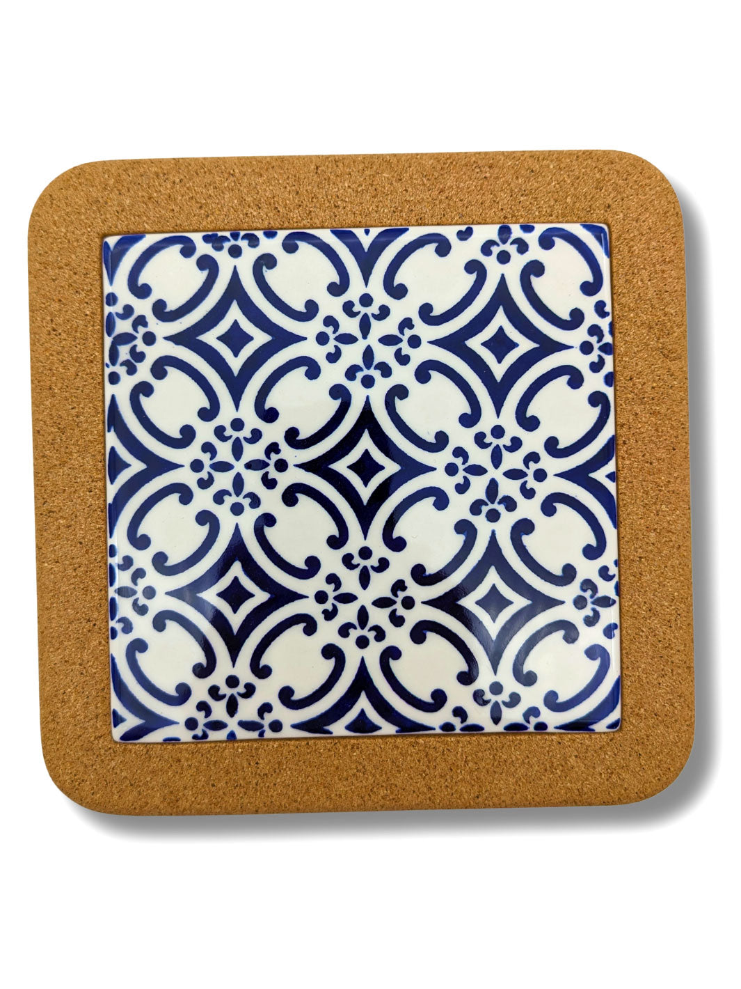 Portuguese Tiles Trivet with Cork Base