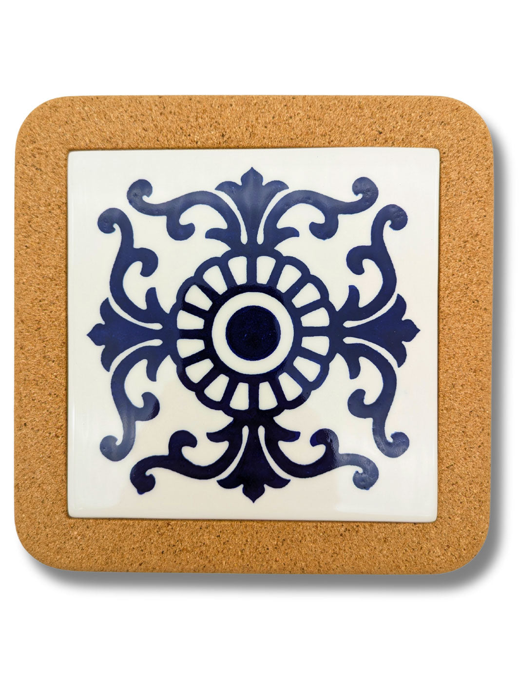 Portuguese Tiles Trivet with Cork Base