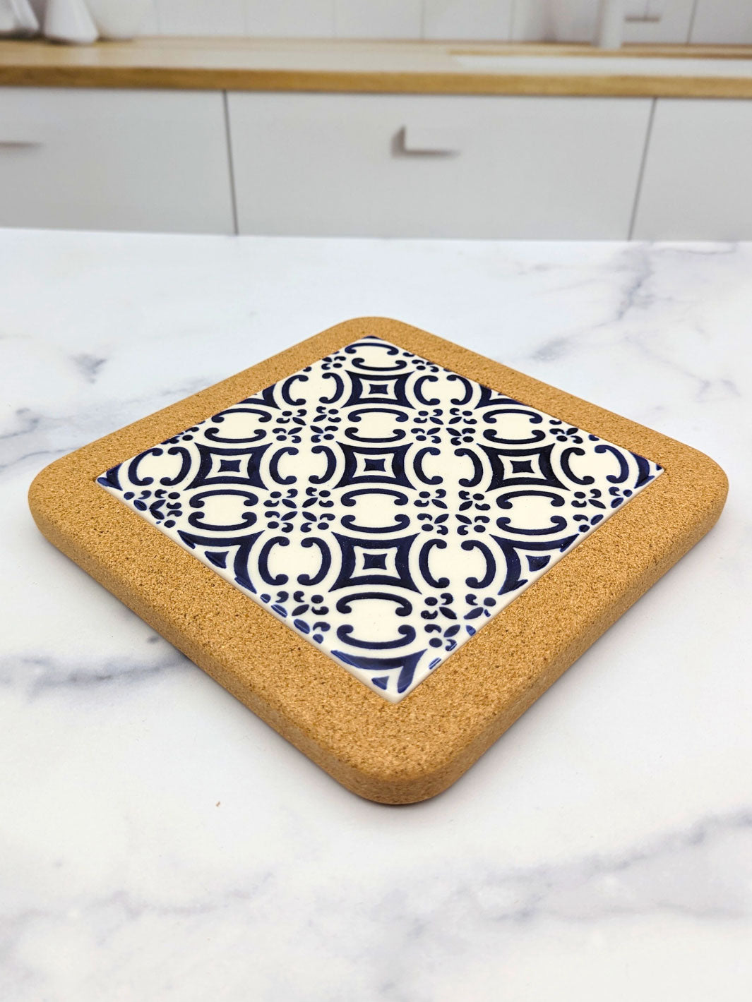 Portuguese Tiles Trivet with Cork Base