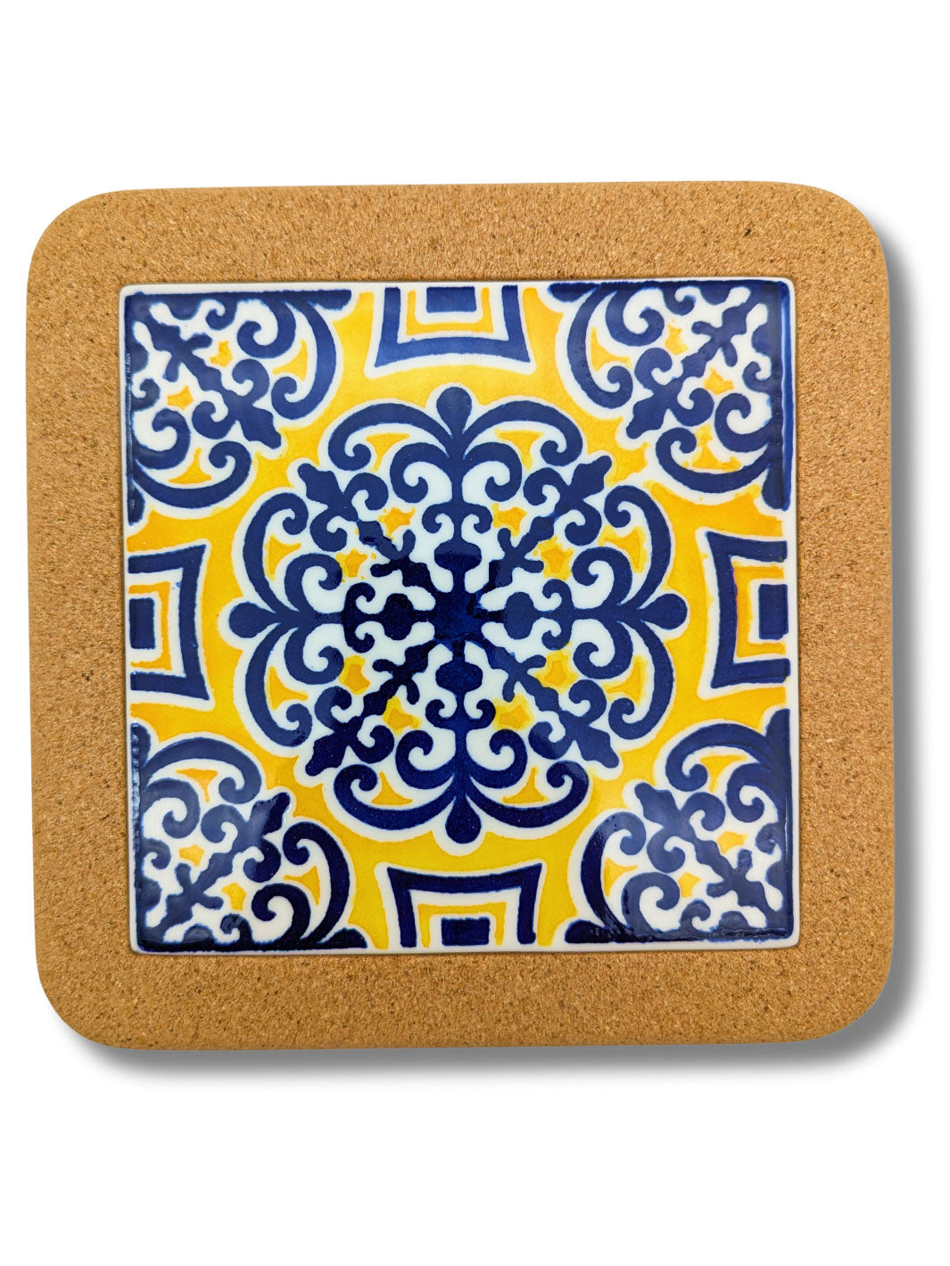 Portuguese Tiles Trivet with Cork Base