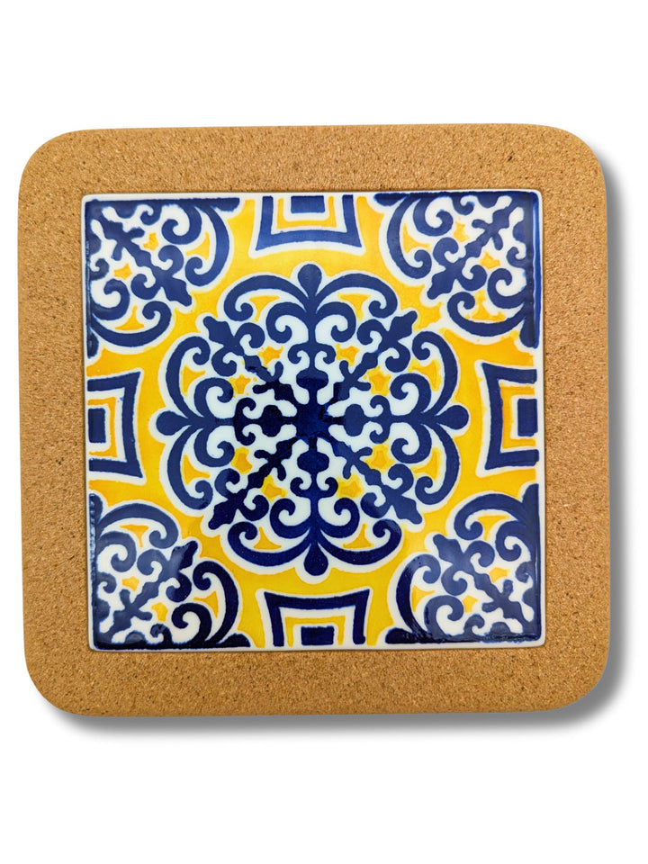 Portuguese Tiles Trivet with Cork Base