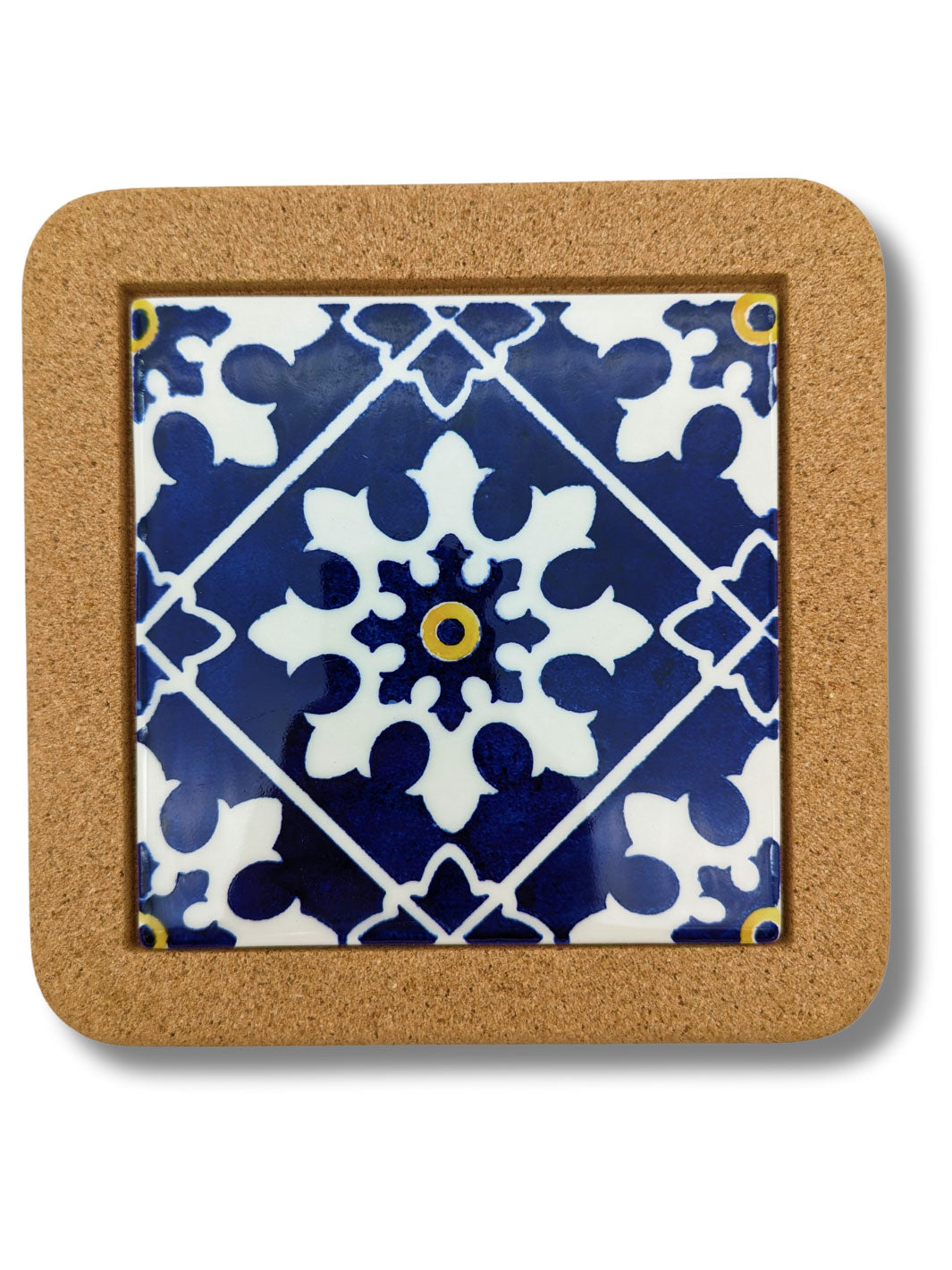 Portuguese Tiles Trivet with Cork Base