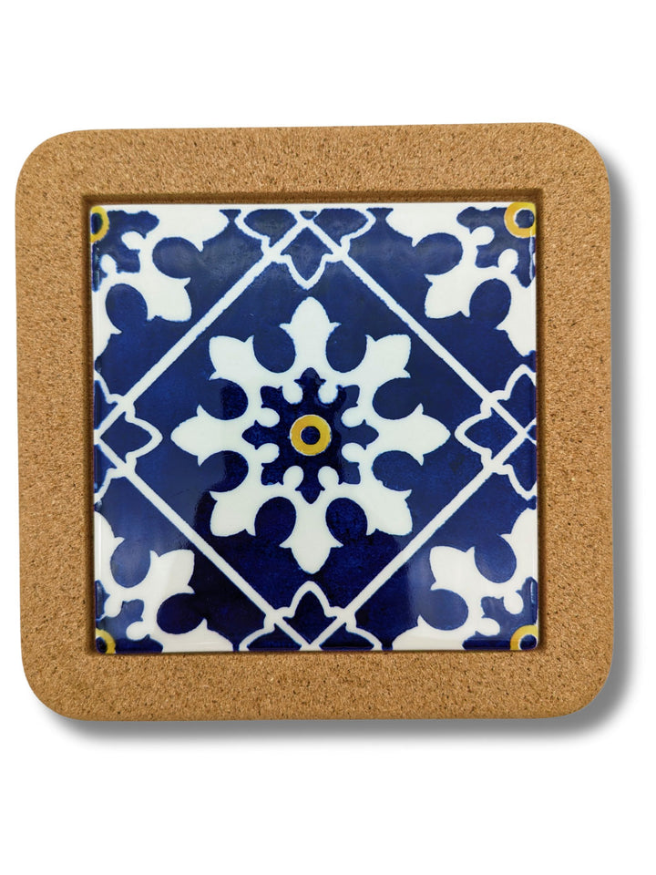 Portuguese Tiles Trivet with Cork Base