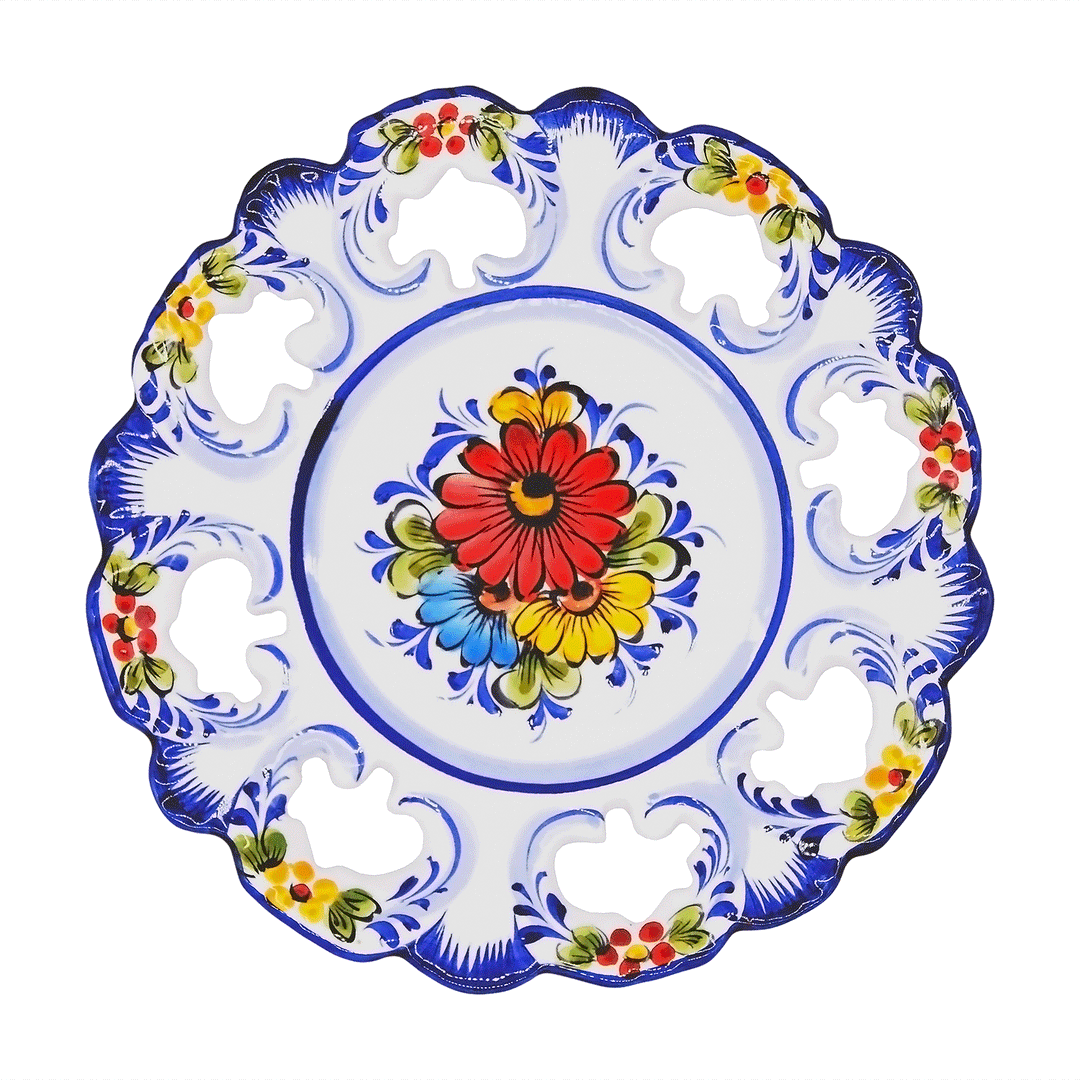 10 Inch Hand painted Portuguese Ceramic Wall Decor Hanging Plate