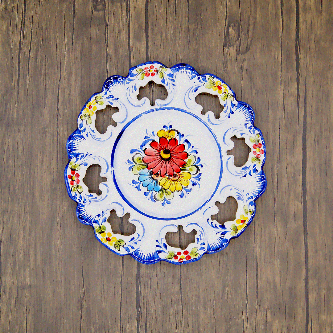 10 Inch Hand painted Portuguese Ceramic Wall Decor Hanging Plate