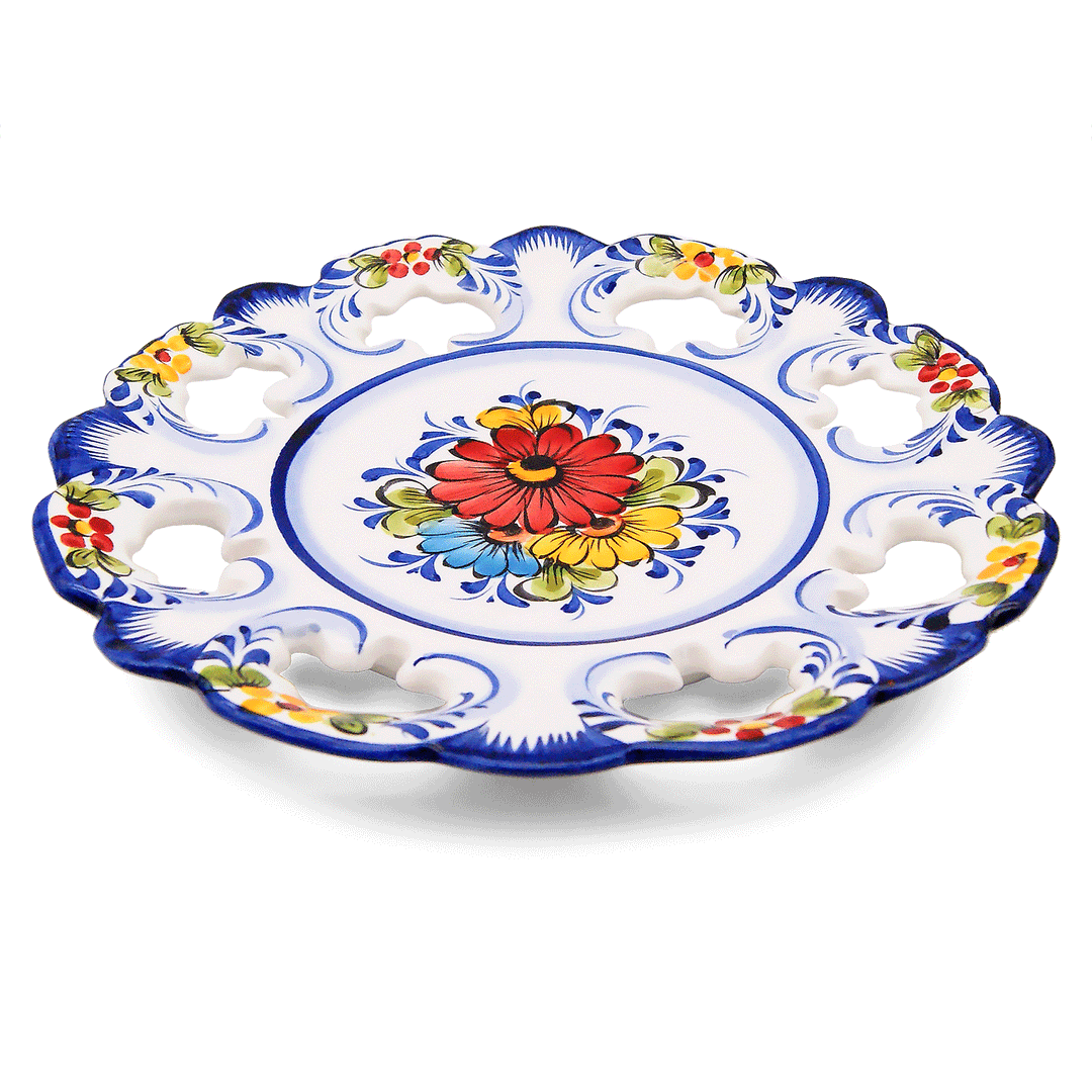10 Inch Hand painted Portuguese Ceramic Wall Decor Hanging Plate