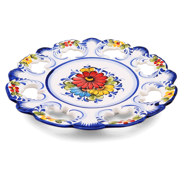 10 Inch Hand painted Portuguese Ceramic Wall Decor Hanging Plate