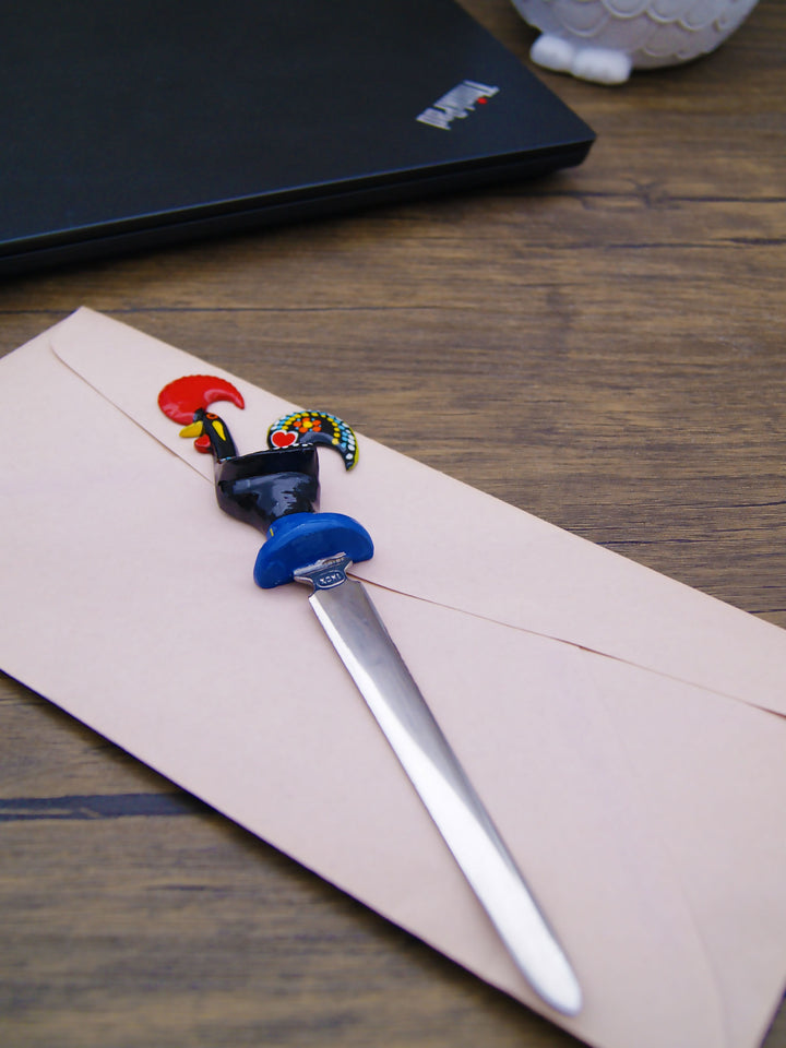 Aluminum Portuguese Rooster Letter Opener Envelope Slitter