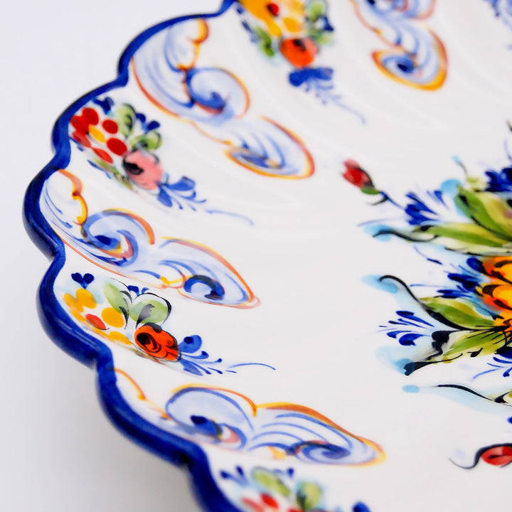 12 Inch Hand painted Portuguese Ceramic Wall Decor Hanging Plate
