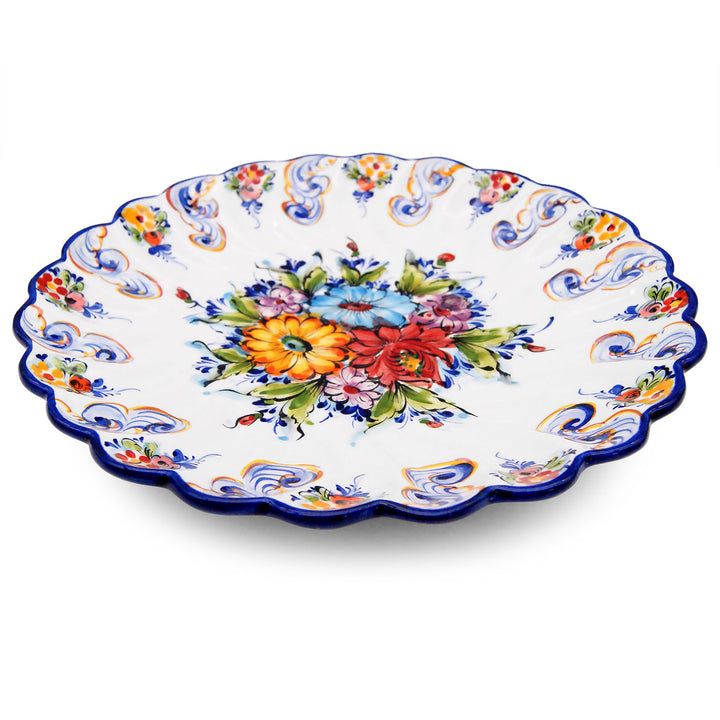 12 Inch Hand painted Portuguese Ceramic Wall Decor Hanging Plate