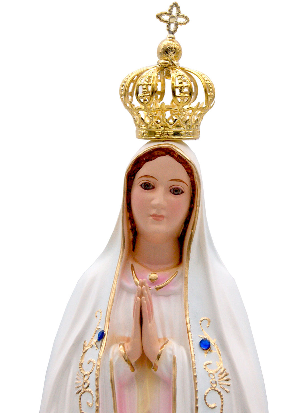 20 Inch Glass Eyes Our Lady of Fatima Statue Made in Portugal