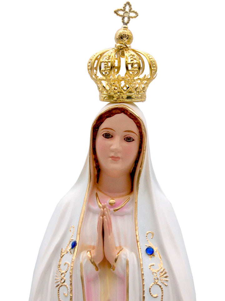 20 Inch Glass Eyes Our Lady of Fatima Statue Made in Portugal
