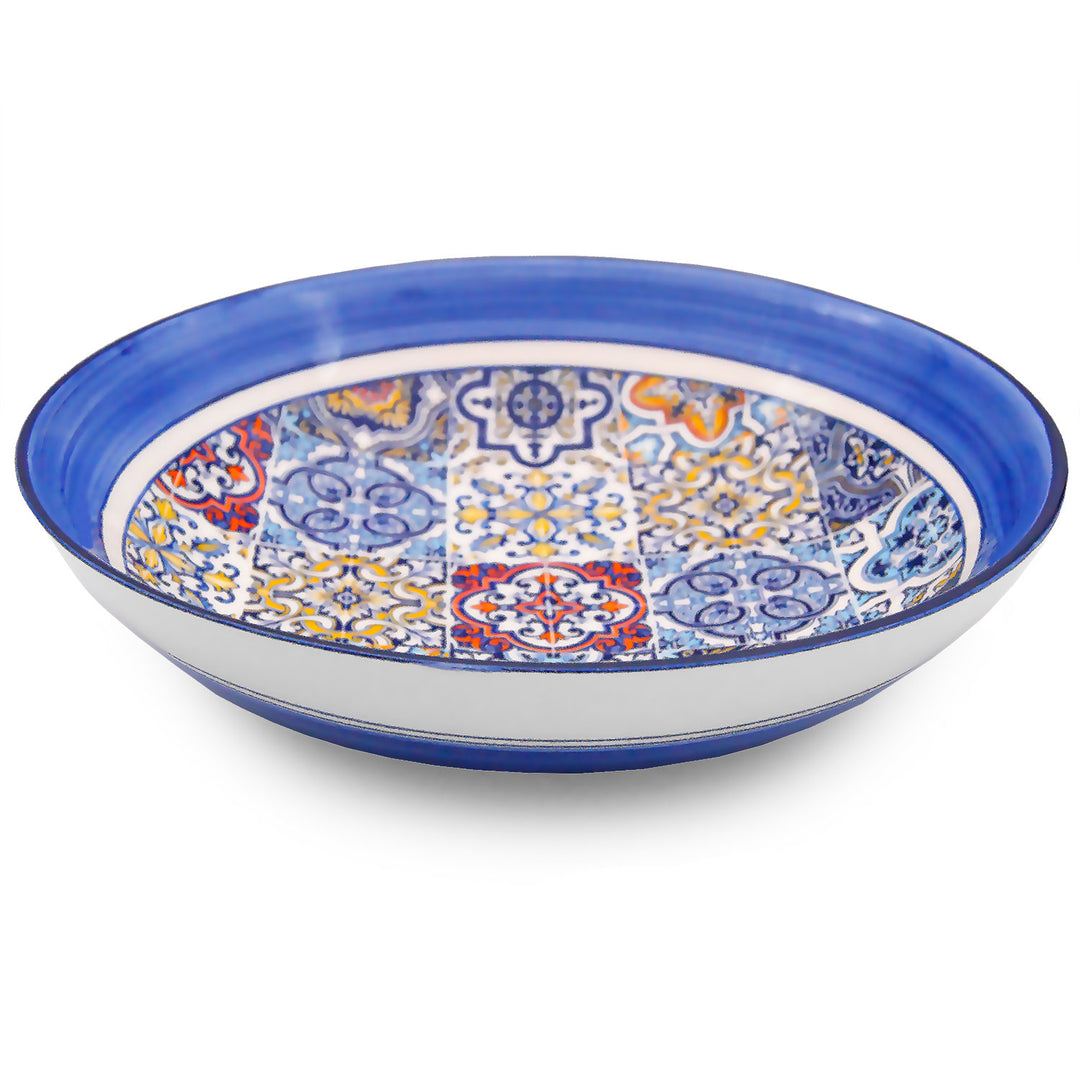 Portuguese Pottery Alcobaça Ceramic Decorative Salad Serving Bowl