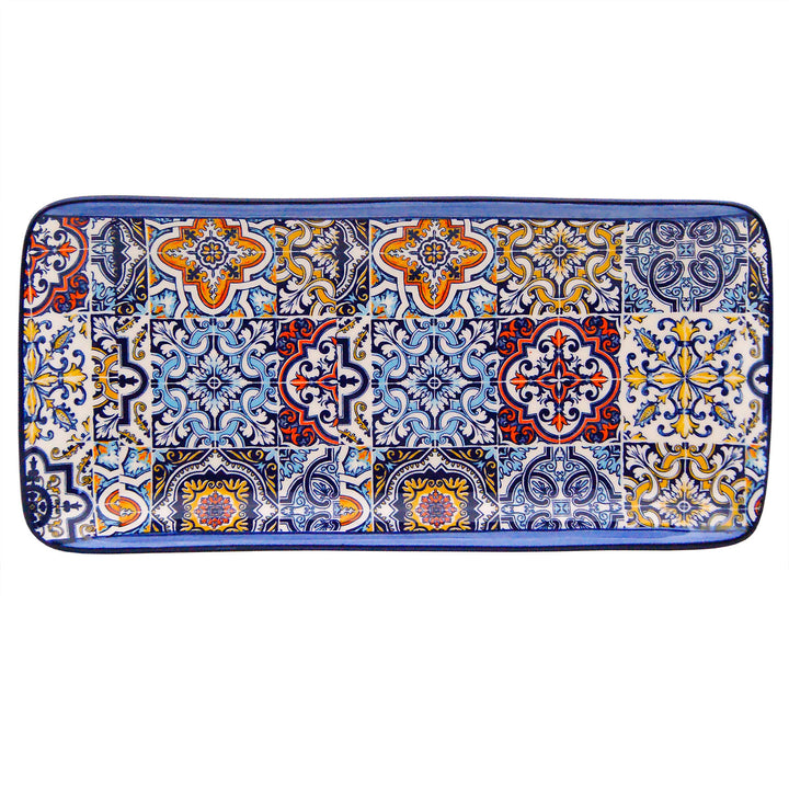 Portuguese Pottery Alcobaça Ceramic Serving Rectangular Platter