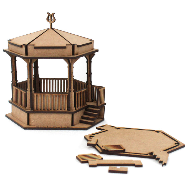 Traditional Portuguese Bandstand Coreto DIY Wooden 3D Puzzle for Adults